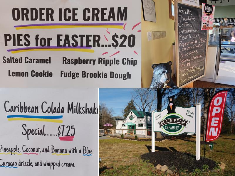 Black Bear Creamery Menu