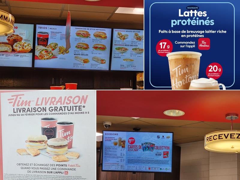Tim Hortons Menu
