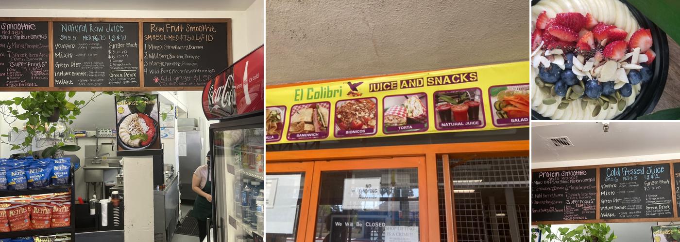 El Colibri Juice And Snacks Menu