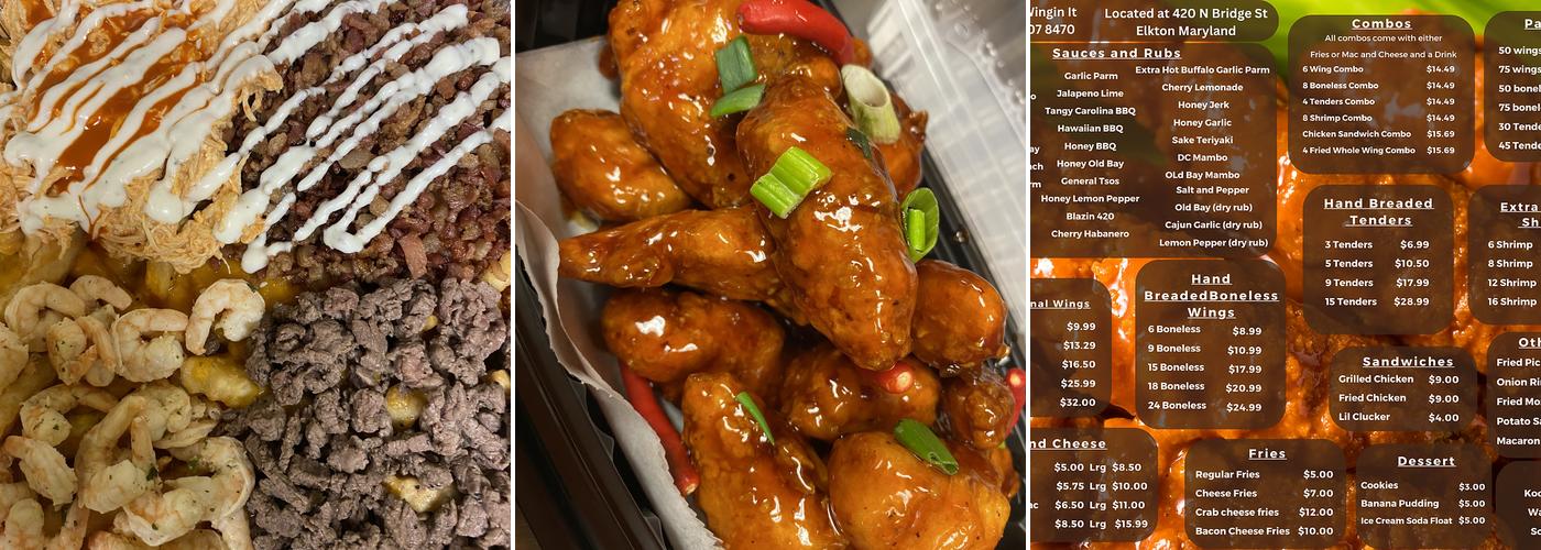 Im Just Wingin It Menu