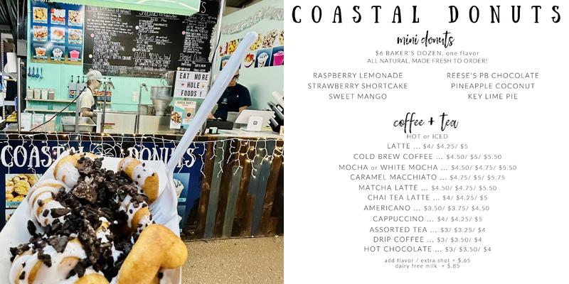 Coastal donuts Menu