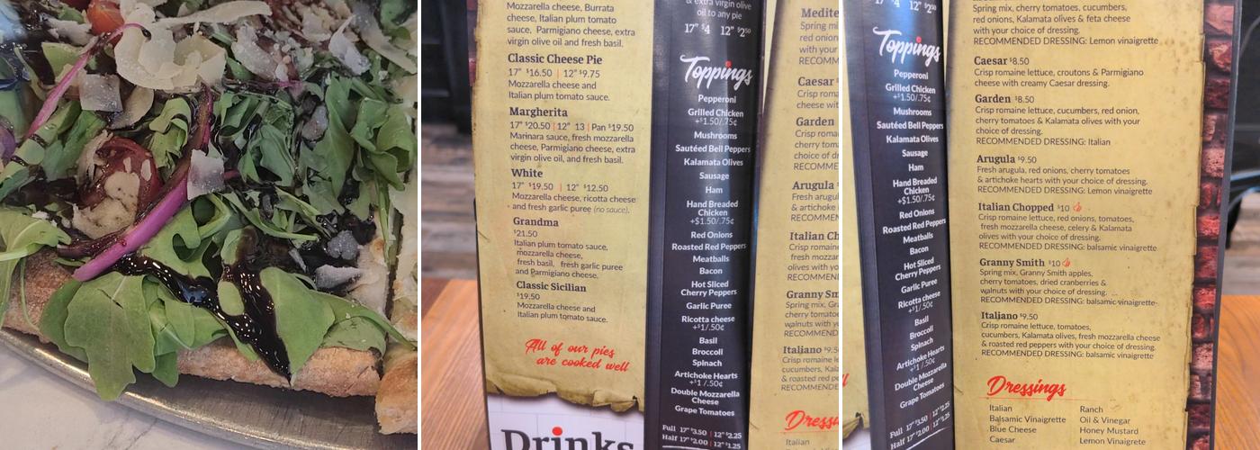 Di Farina Pizzeria Menu