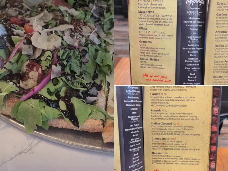 Di Farina Pizzeria Menu