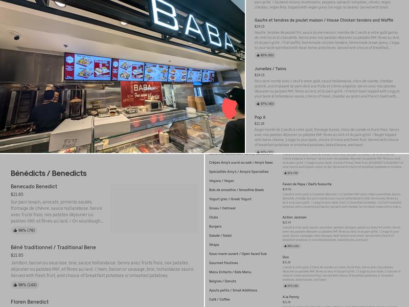 Restaurant Baba Menu