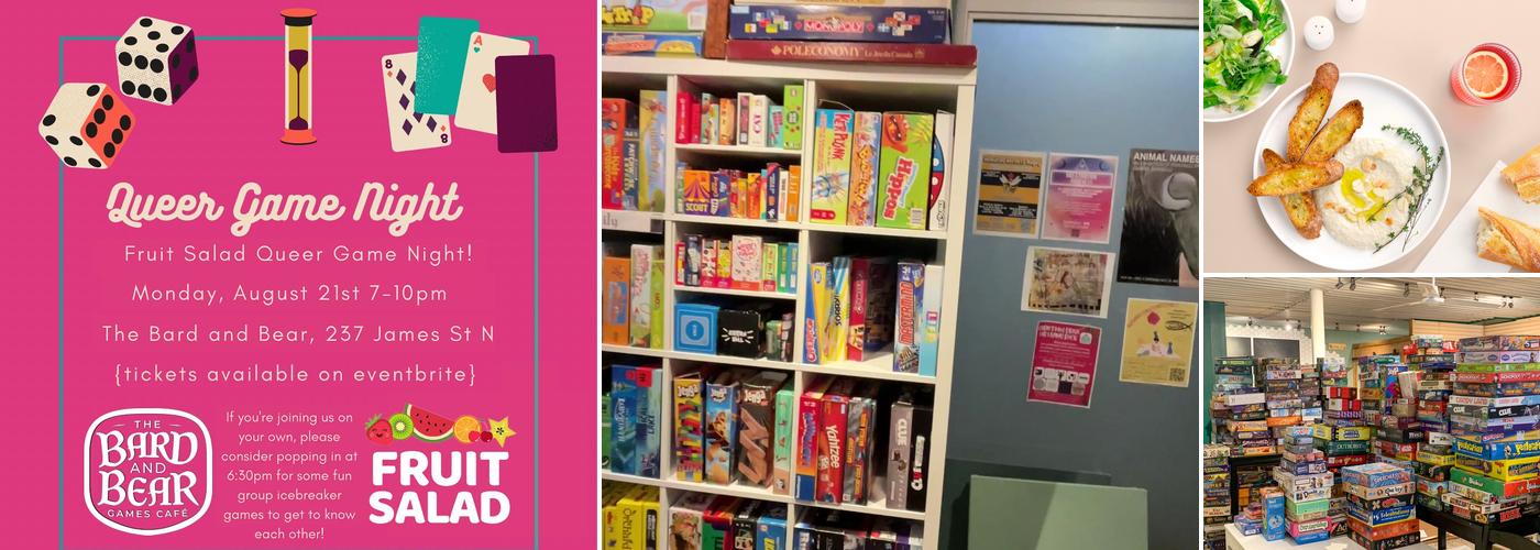 The Bard and Bear Games Cafe Hamilton Menu