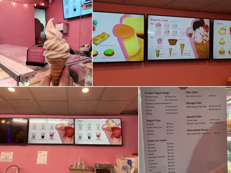 Xe Kem Ice Cream Shop Menu