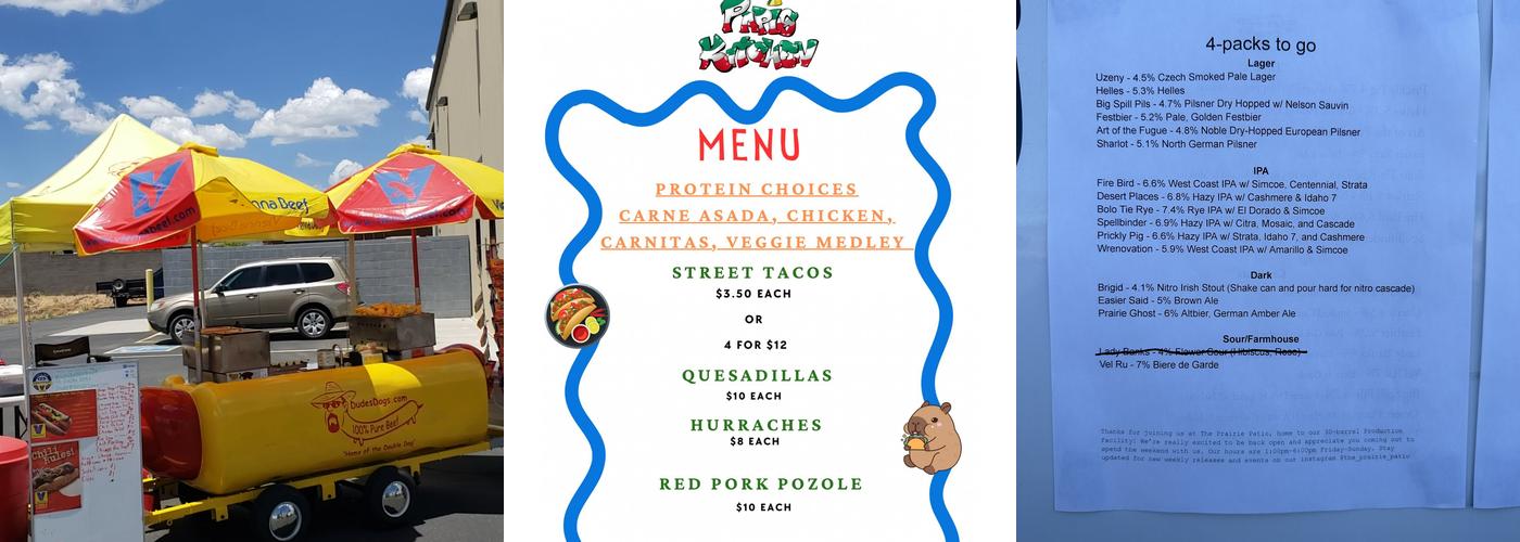 The Prairie Patio at Wren House Menu