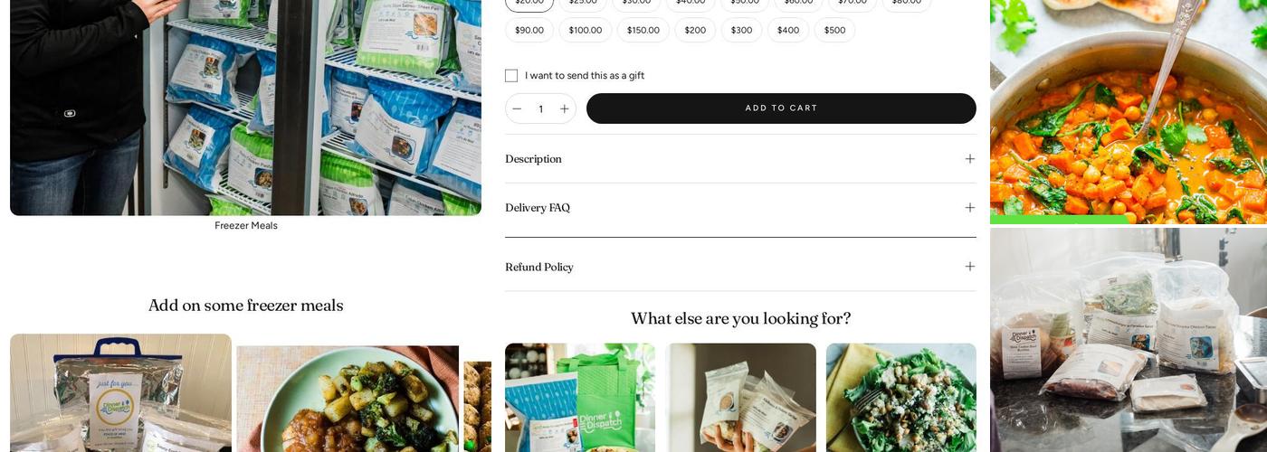 Dinner Dispatch Menu