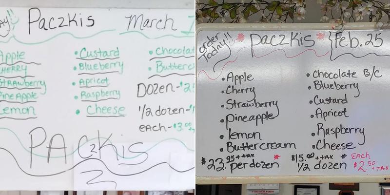 O’Brothers Bakery Menu