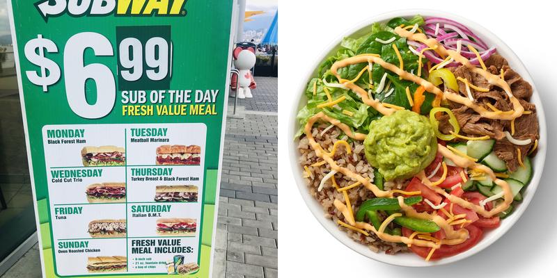 Subway Menu