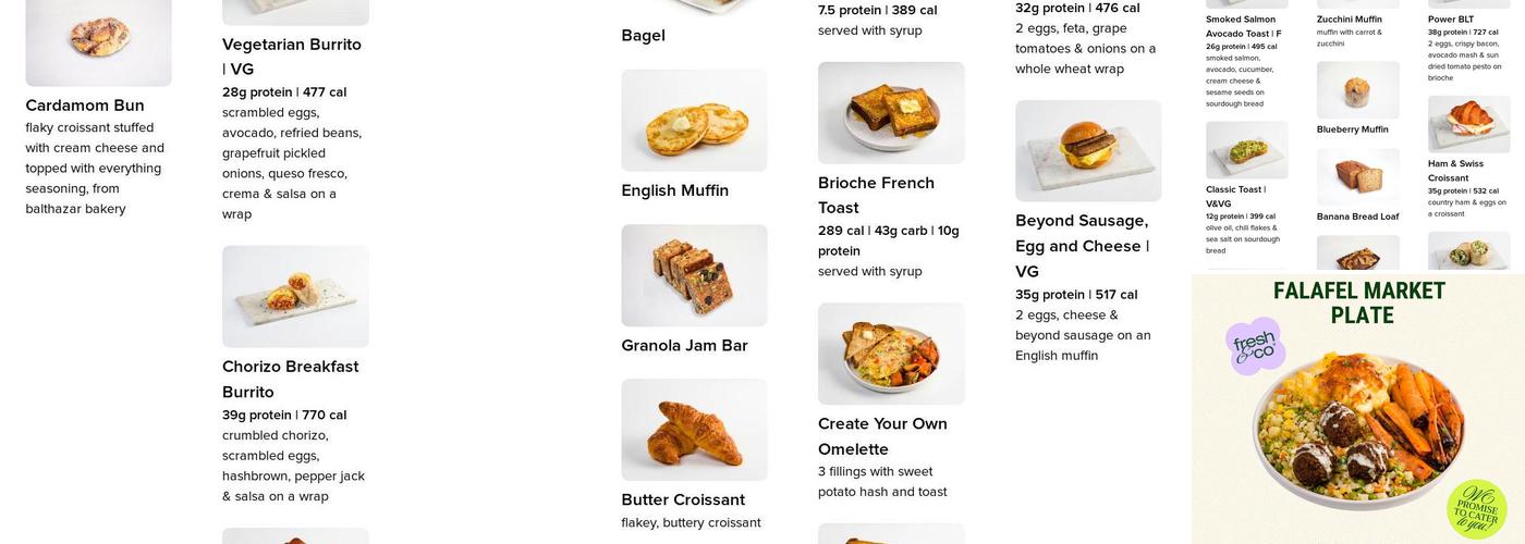fresh&co Menu