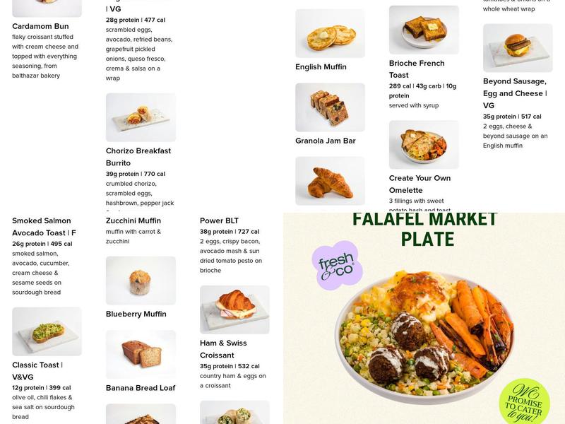 fresh&co Menu