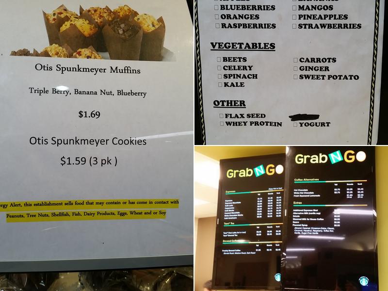 Grab N Go Menu