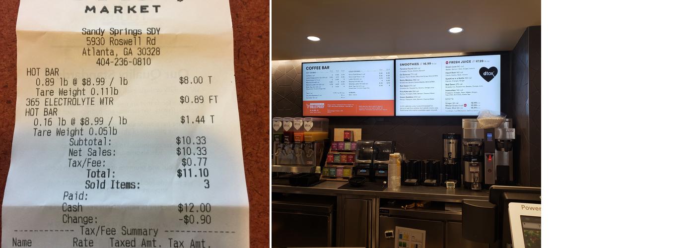 Coffee + Bites Menu