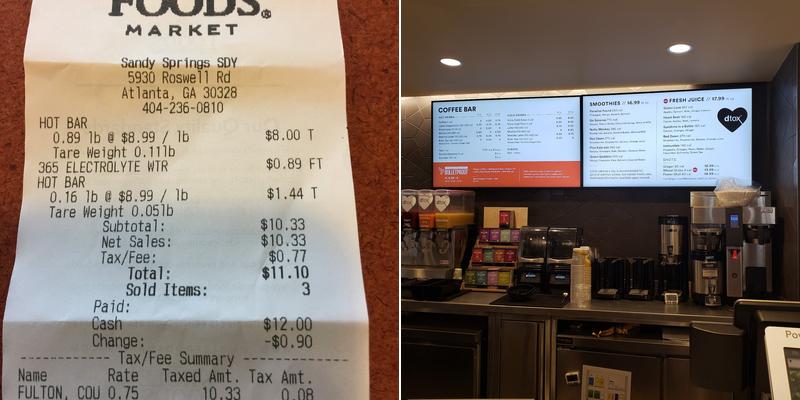 Coffee + Bites Menu