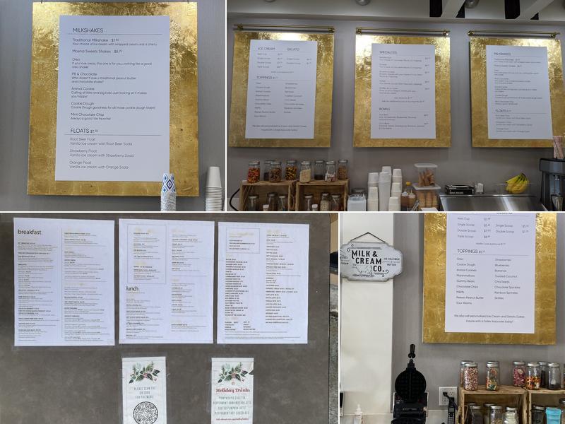 Moena Sweets Menu