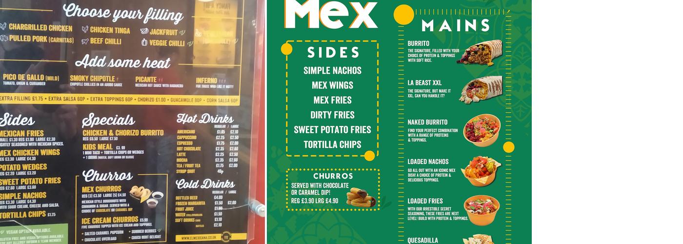 El Mexicana Menu