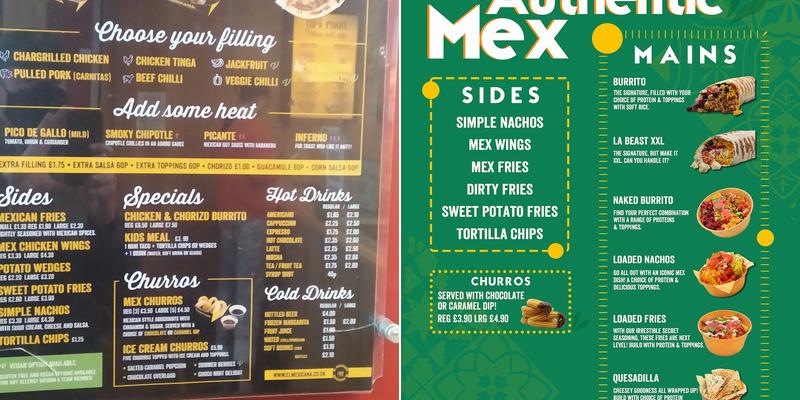 El Mexicana Menu
