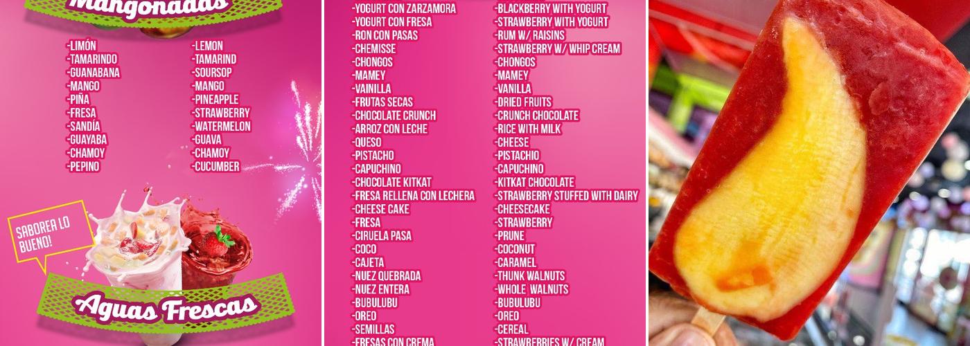 La michoacana Plus Santa Clarita,CA Menu