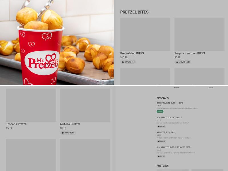 Mr. Pretzels Menu