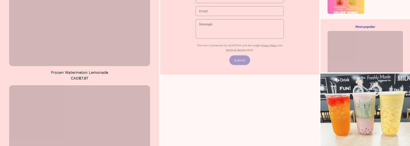 Milk Tea Corner Menu