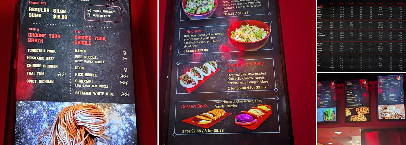 Dragon Tiger Noodle Co. Menu