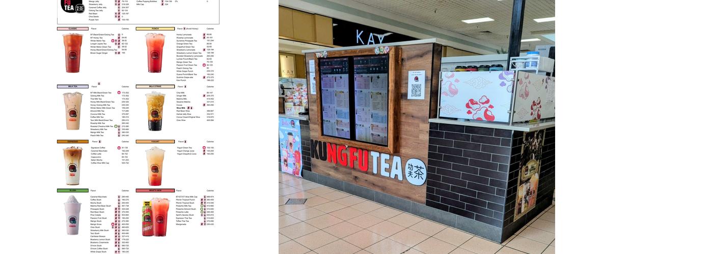 Kung Fu Tea Menu