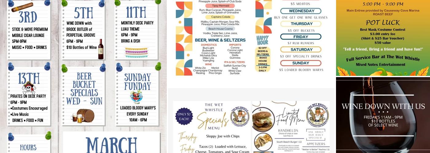 The Wet Whistle Menu