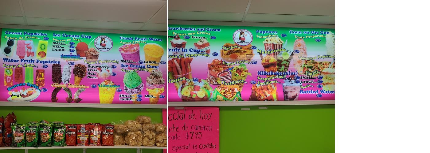 La Real Michoacana Menu
