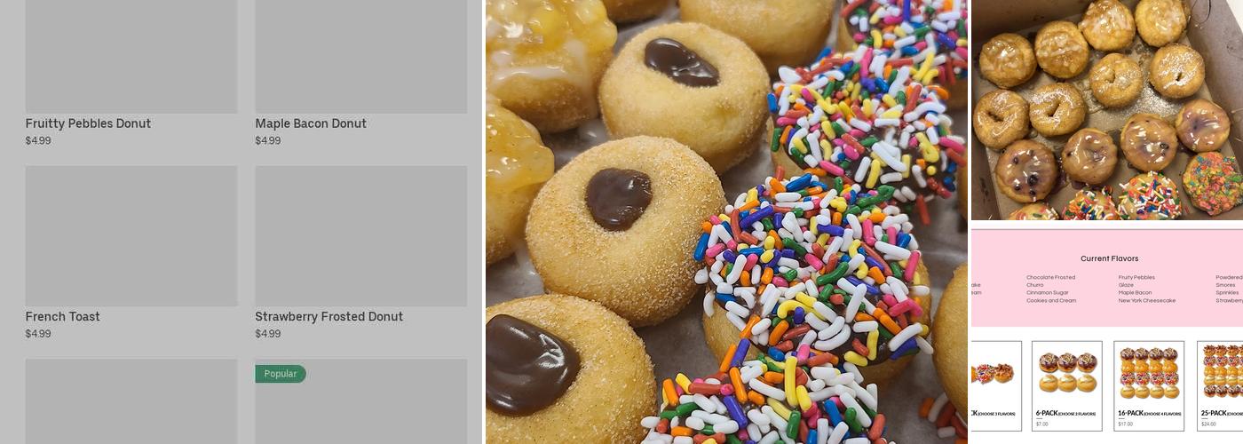 Too Mini Donuts Menu