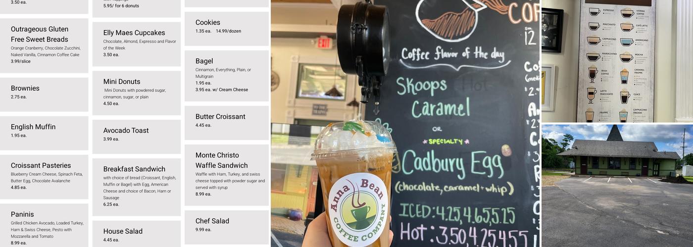 Anna Bean Coffee Company Menu