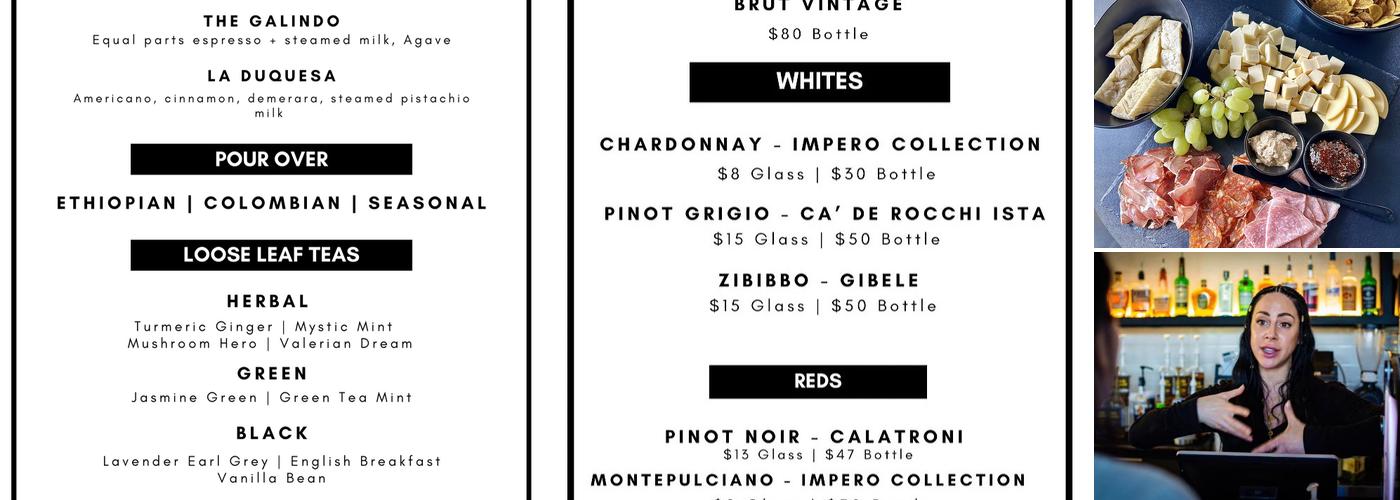 Galindo's Coffee + Elixirs Menu