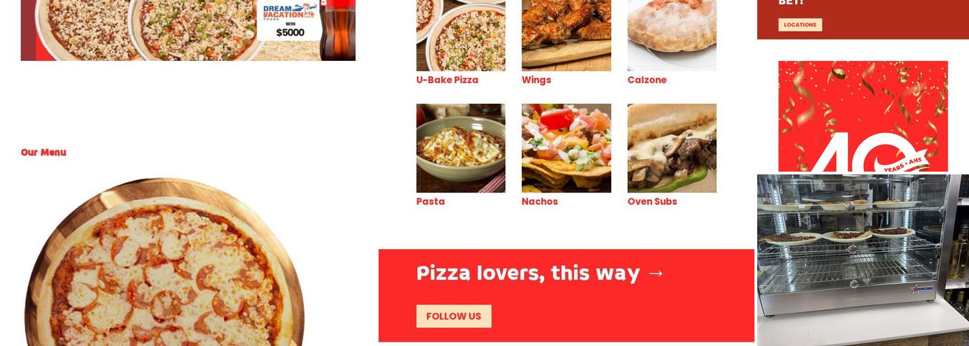 Pizza Shack Menu