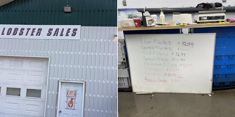 BST Lobster Sales Limited Menu