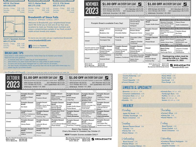 Breadsmith - South Menu