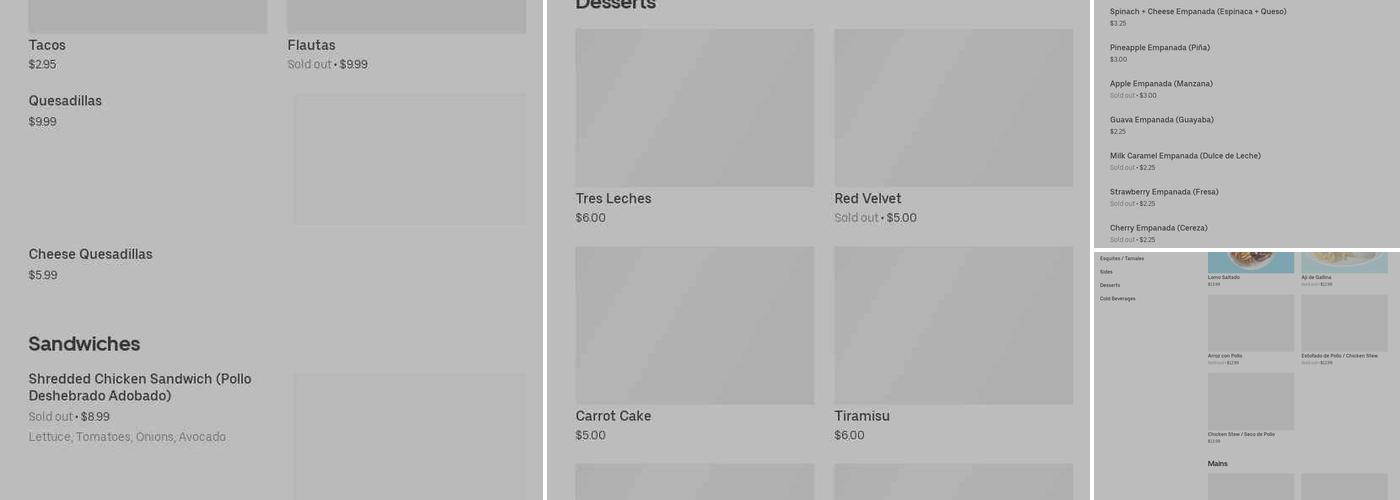 Hedy´s Bakery & Café Menu