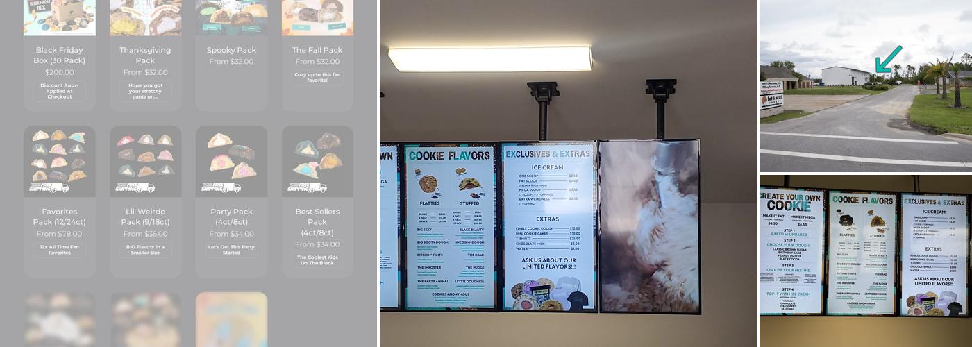 Fat and Weird Cookie Company Menu