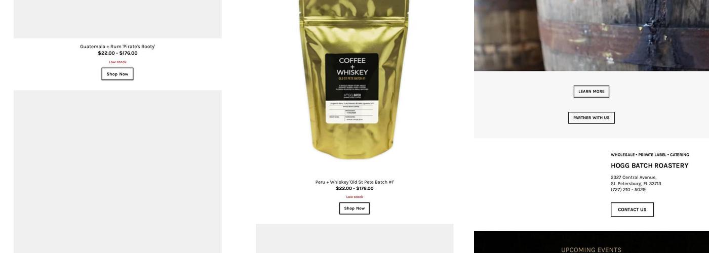 Hogg Batch Coffee Roastery Menu
