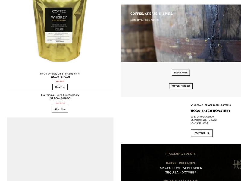 Hogg Batch Coffee Roastery Menu