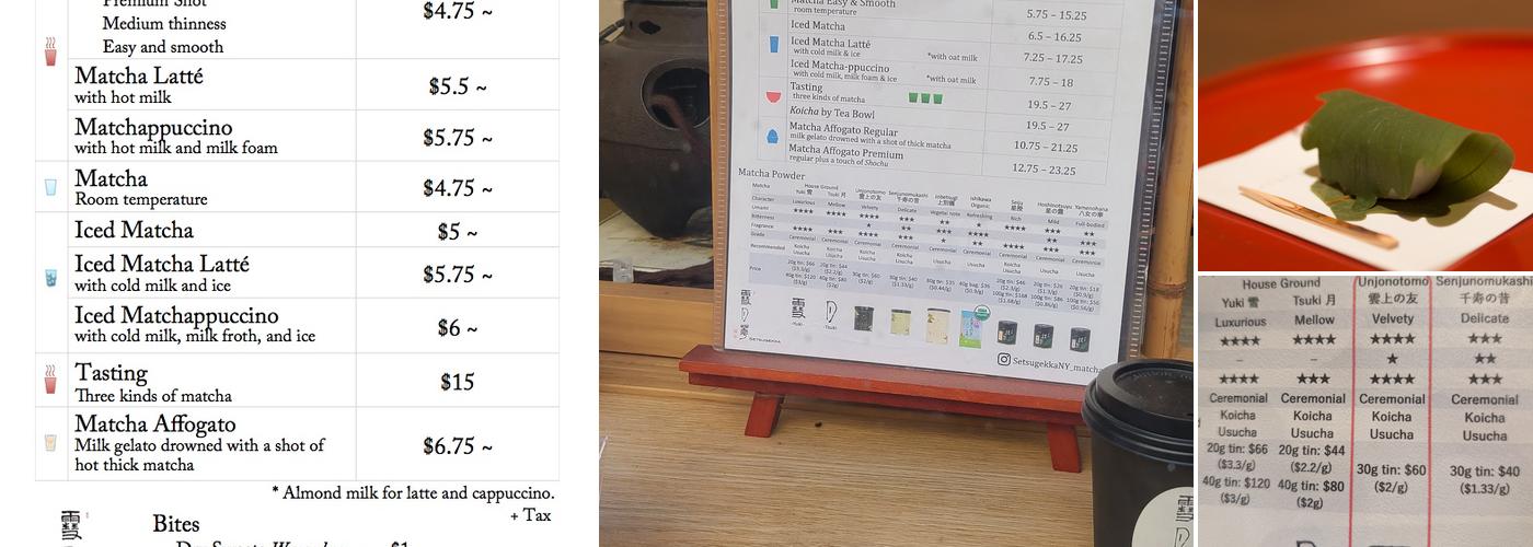 Setsugekka East Village Menu