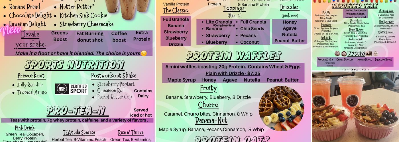 Rise N Thrive Menu