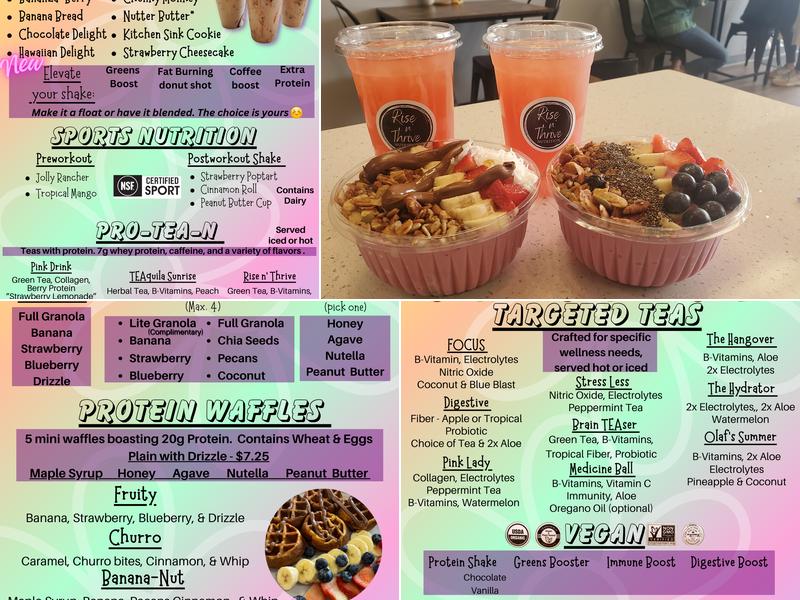 Rise N Thrive Menu