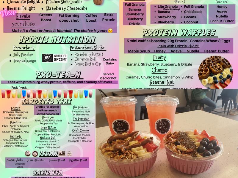 Rise N Thrive Menu