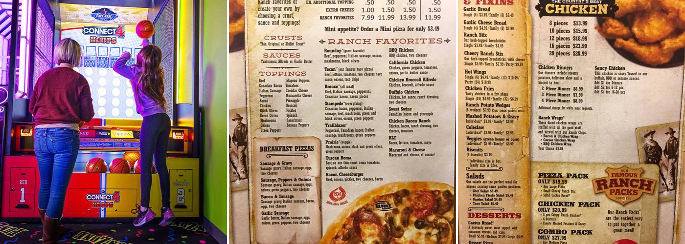 Pizza Ranch FunZone Arcade Menu