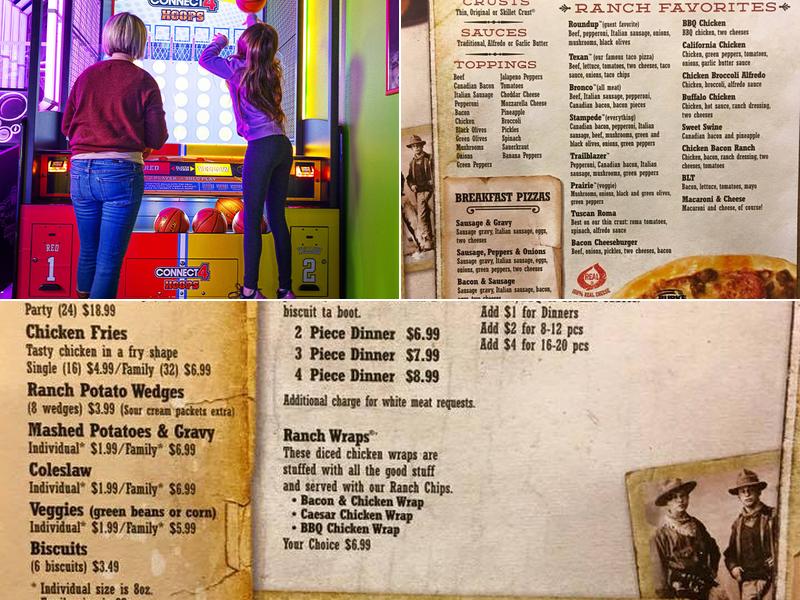 Pizza Ranch FunZone Arcade Menu