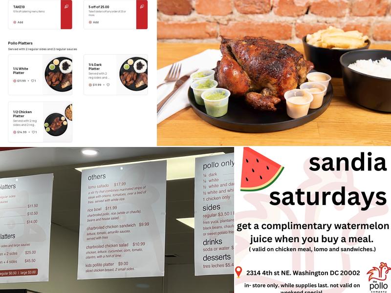 the pollo company Menu