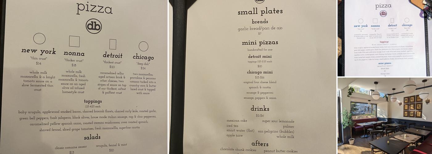 Della Barba Pizza Menu