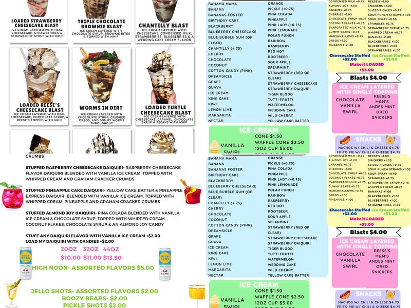 The Boozy & Boiling Barn Menu