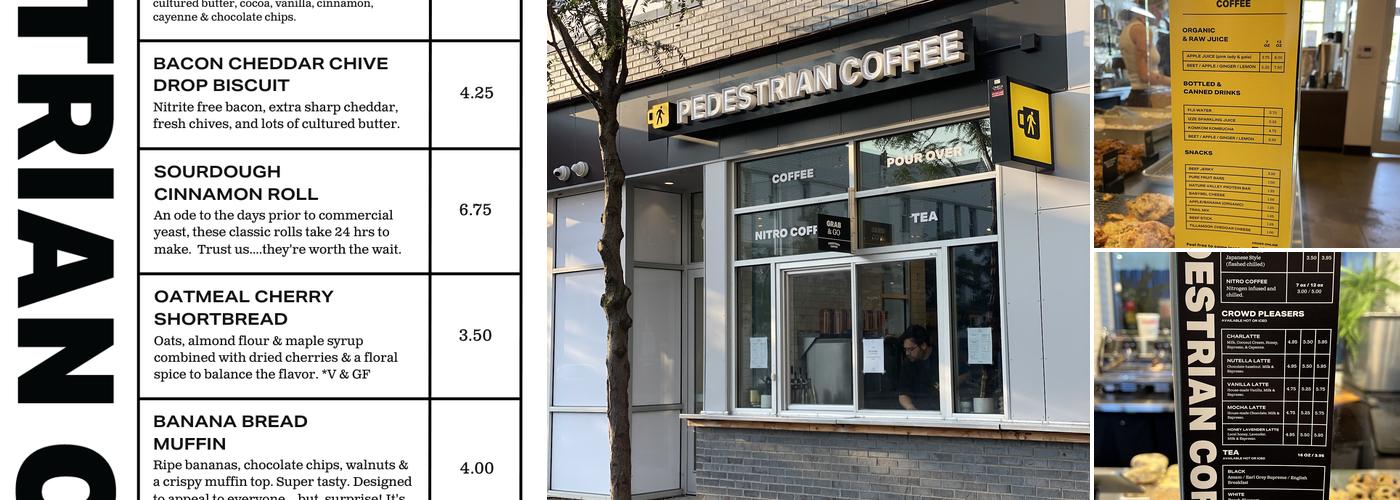 Pedestrian Coffee Menu