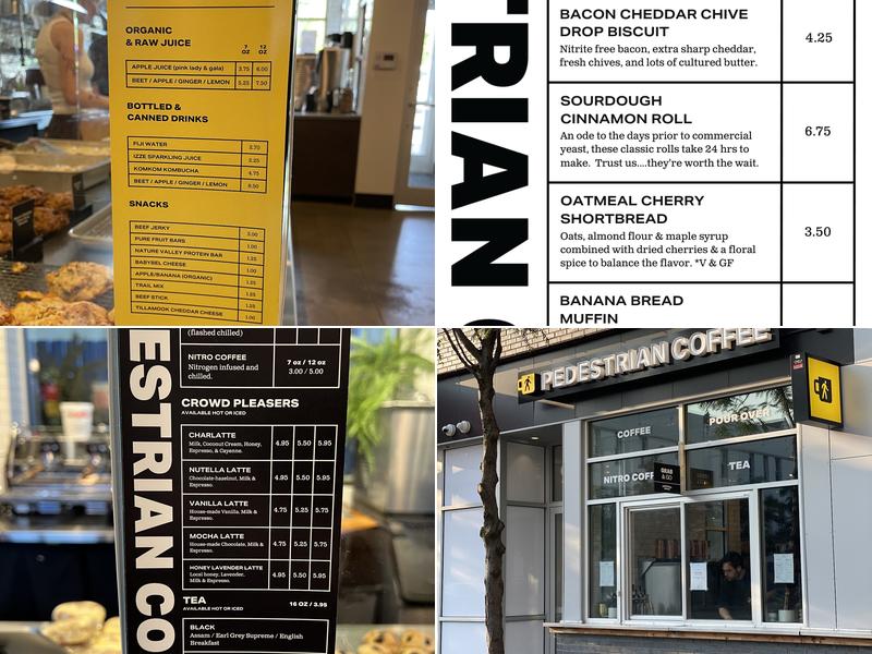 Pedestrian Coffee Menu